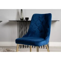 Ruokailuryhmä Venture Home, ⌀115cm musta Dipp-ruokapöytä + 4 Velvet Deluxe -tuolia