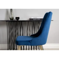 Ruokailuryhmä Venture Home, ⌀115cm musta Dipp-ruokapöytä + 4 Velvet Deluxe -tuolia