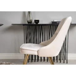 Ruokailuryhmä Venture Home, ⌀115cm musta Dipp-ruokapöytä + 4 Velvet Deluxe -tuolia