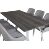 Ruokailuryhmä Venture Home, 180x90cm Silar-pöytä + 6 harmaata harmaa Marina-pöytä + 6 harmaata Plaza-tuolia