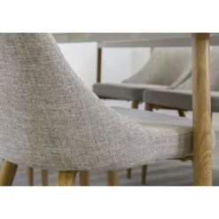 Ruokailuryhmä Venture Home, 180x90cm valkoinen/ruskea Polar-pöytä + 6 Leone-tuolia