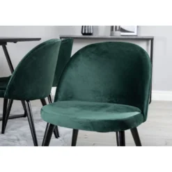 Ruokailuryhmä Venture Home, 180x90cm musta Marina-pöytä + 6 Velvet-tuolia