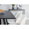 Ruokailuryhmä Venture Home, 180x90cm musta Marina-pöytä + 6 Velvet-tuolia, vakosametti