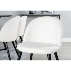 Ruokailuryhmä Venture Home, 180x90cm musta Marina-pöytä + 6 Velvet-tuolia, vakosametti