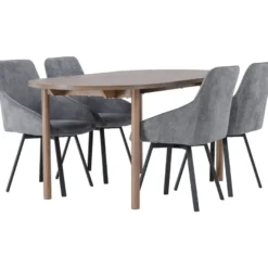 Ruokailuryhmä Venture Home, 180x90cm ruskea Andy-pöytä + 4 Rosie-tuolia