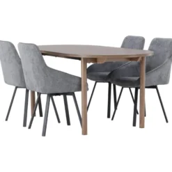 Ruokailuryhmä Venture Home, 180x90cm ruskea Andy-pöytä + 4 Rosie-tuolia