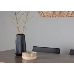 Ruokailuryhmä Venture Home, 140x80cm ruskea Tempe-pöytä + 4 mustaa Kenth-tuolia