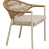 Ruokapöydän tuoli terassille House Nordic Abela, pehmusteella, ruskea/beige