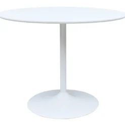 Ruokapöytä Tenstar Wilma, Ø90cm, valkoinen