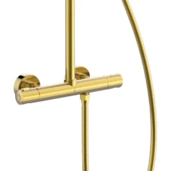 Sadesuihkusetti Bathlife Brusa, termostaattihanalla, suihkupää ⌀240mm, kiiltävä messinki