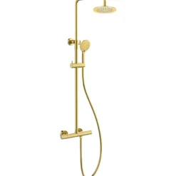 Sadesuihkusetti Bathlife Brusa, termostaattihanalla, suihkupää ⌀240mm, kiiltävä messinki