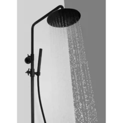 Sadesuihkusetti Scandtap Steel Pleasure 2, termostaattihanalla, suihkupää ⌀250mm, kiiltävä musta