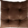 Samettinen istuintyyny Home4You 40x40 cm, ruskea