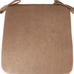Samettinen istuintyyny Home4You 39x39x2,5 cm, kultainen beige