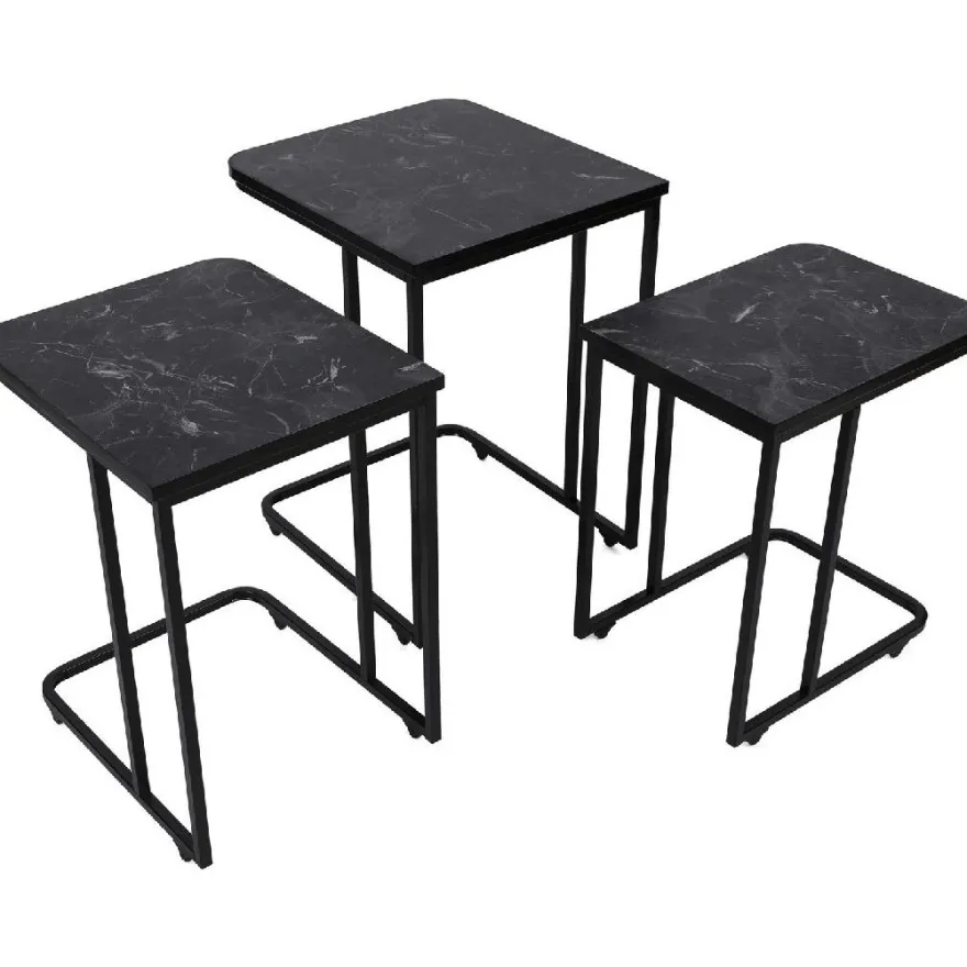 Sarjapöytä kolmiosainen Linento Furniture Ce Metal Zigon 9401, eri värejä