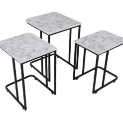 Sarjapöytä kolmiosainen Linento Furniture Ce Metal Zigon 9401, eri värejä