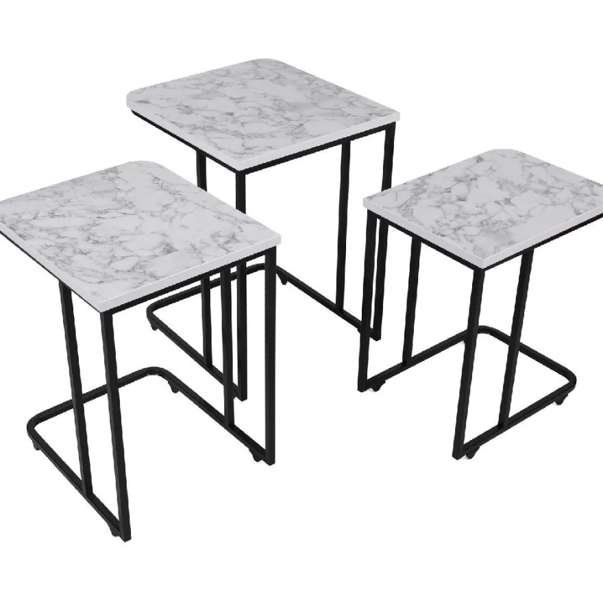 Sarjapöytä kolmiosainen Linento Furniture Ce Metal Zigon 9401, eri värejä
