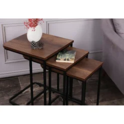 Sarjapöytä kolmiosainen Linento Furniture Ce Metal Zigon 9401, eri värejä