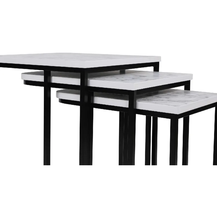 Sarjapöytä kolmiosainen Linento Furniture Ce Metal Zigon 9401, eri värejä