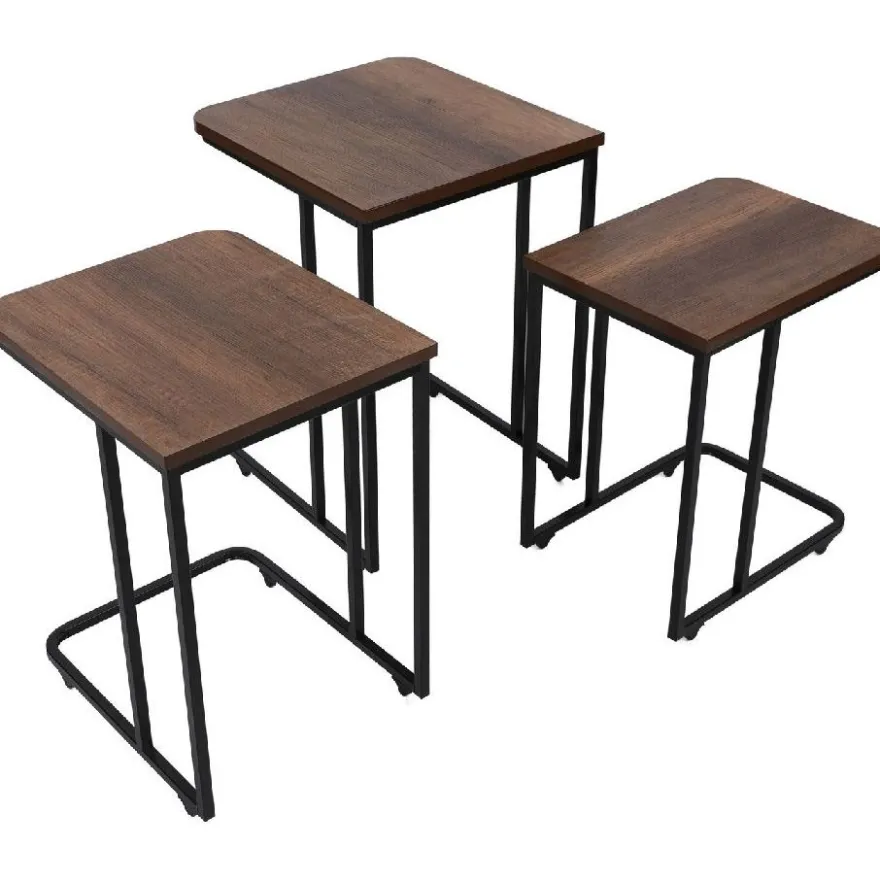 Sarjapöytä kolmiosainen Linento Furniture Ce Metal Zigon 9401, eri värejä