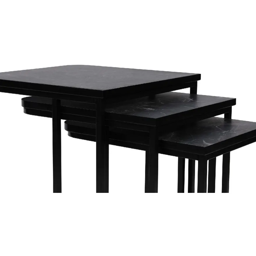 Sarjapöytä kolmiosainen Linento Furniture Ce Metal Zigon 9401, eri värejä