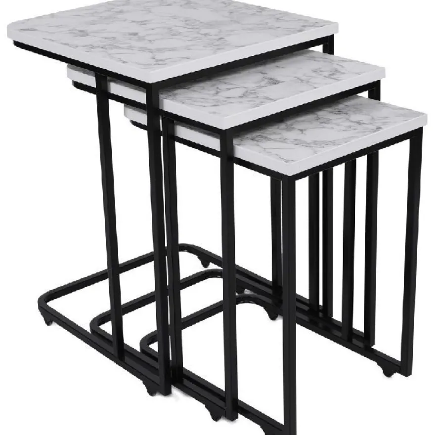 Sarjapöytä kolmiosainen Linento Furniture Ce Metal Zigon 9401, eri värejä