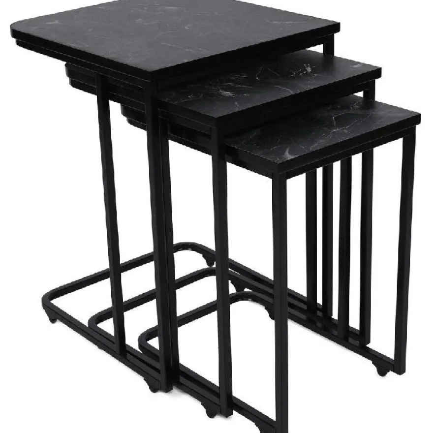 Sarjapöytä kolmiosainen Linento Furniture Ce Metal Zigon 9401, eri värejä