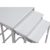 Sarjapöytä kolmiosainen Linento Furniture Ce Metal Zigon 9405 valkoinen