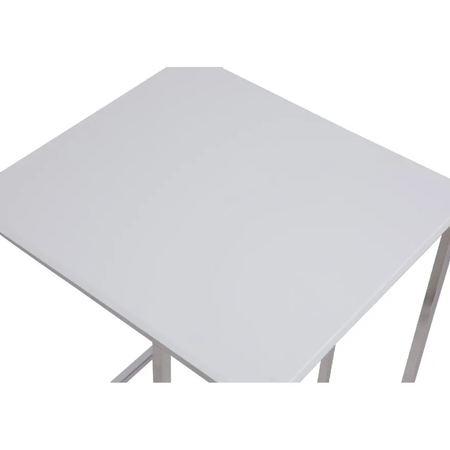 Sarjapöytä kolmiosainen Linento Furniture Ce Metal Zigon 9405 valkoinen