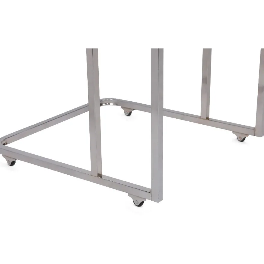 Sarjapöytä kolmiosainen Linento Furniture Ce Metal Zigon 9405 valkoinen