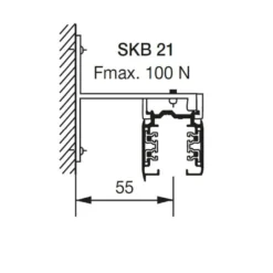 Seinäkiinnike Global Trac SKB 21-1