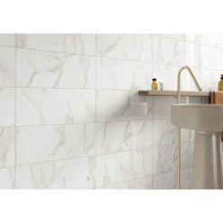 Seinälaatta Pukkila Luxury Calacatta Oro, kiiltävä, sileä, 547x247mm