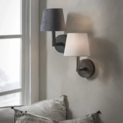 Seinälamppu PR Home Columbus, 220 x 130 x 160 mm, raakahopea