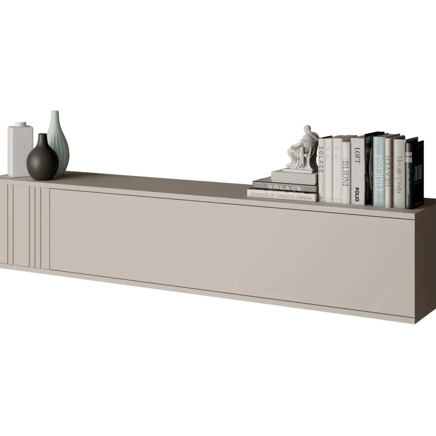 Seinään kiinnitettävä TV-taso Nomla PHILIPPE 150, leveys 150cm, beige