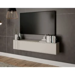 Seinään kiinnitettävä TV-taso Nomla PHILIPPE 150, leveys 150cm, beige
