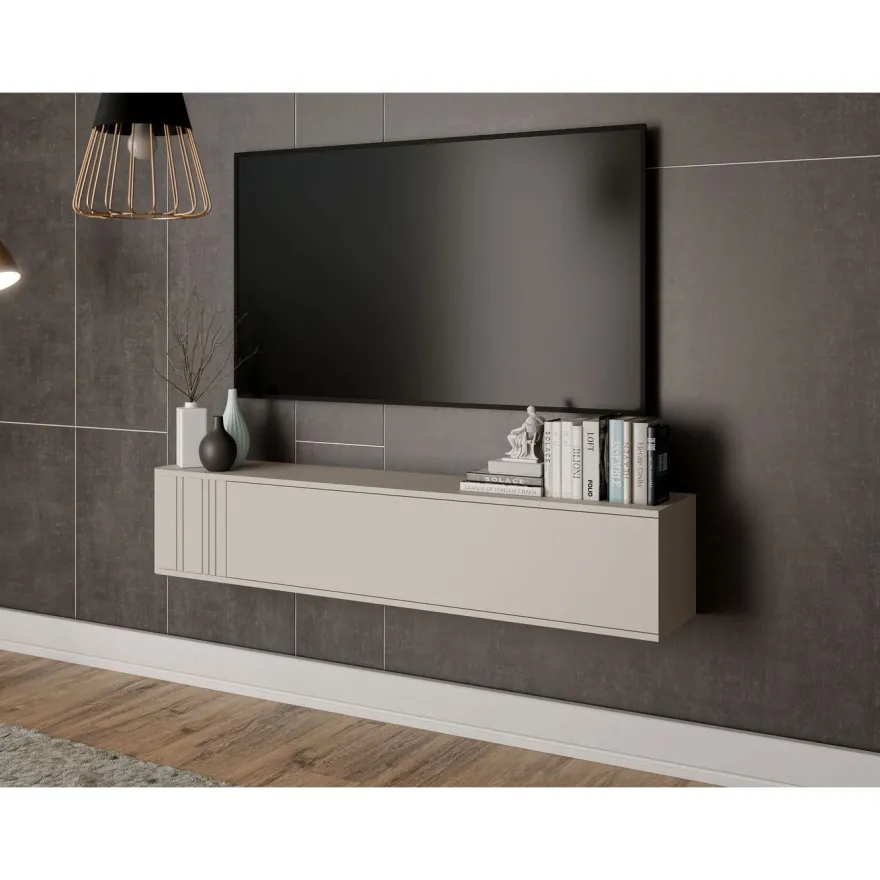 Seinään kiinnitettävä TV-taso Nomla PHILIPPE 150, leveys 150cm, beige