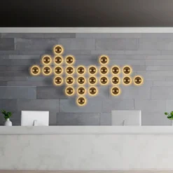 Seinävalaisin Linento Lighting Fungal, G9, kulta, eri kokoja