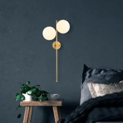 Seinävalaisin Linento Lighting Fazli, 2-osainen, kulta