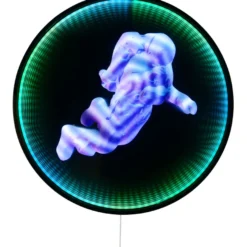 Seinävalaisin Trio Duke LED RGB mattamusta, eri kokoja