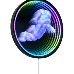 Seinävalaisin Trio Duke LED RGB mattamusta, eri kokoja