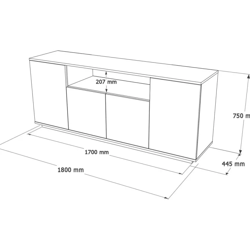 Senkki Linento Furniture Fr15-Aw, 180x75cm, ruskea/valkoinen