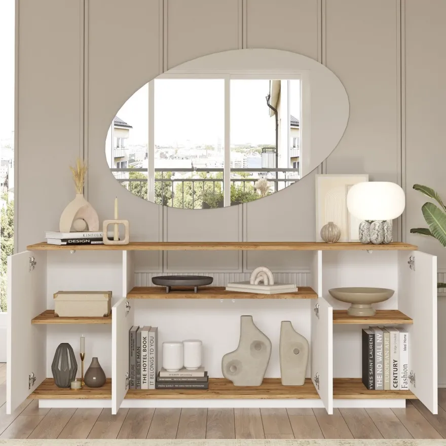 Senkki Linento Furniture Fr15-Aw, 180x75cm, ruskea/valkoinen
