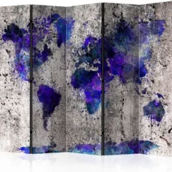 Sermi Artgeist World Map: Ink Blots II, 225x172cm