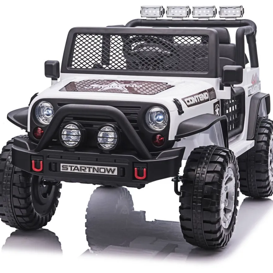 Sähköauto Offroader 8V EVA pyörillä Nordic Play, 765x780 mm valkoinen muovi