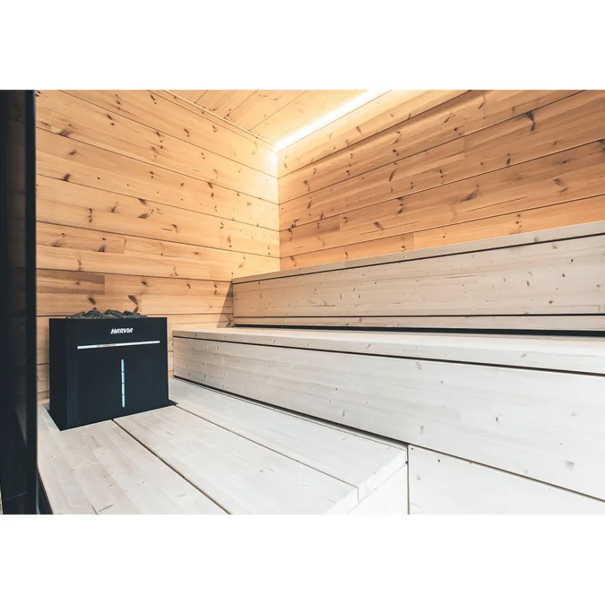 Sähkökiuas Harvia Virta Combi HL70SA, 6.8kW, 5-10m³, automaattitäyttö, erillinen ohjaus, musta