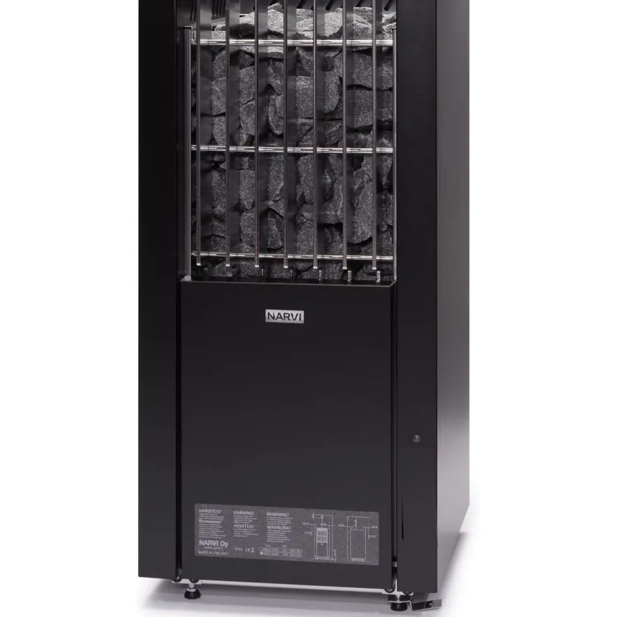 Sähkökiuas Narvi Combi 9.0kW 8-12m³ erillinen ohjaus musta