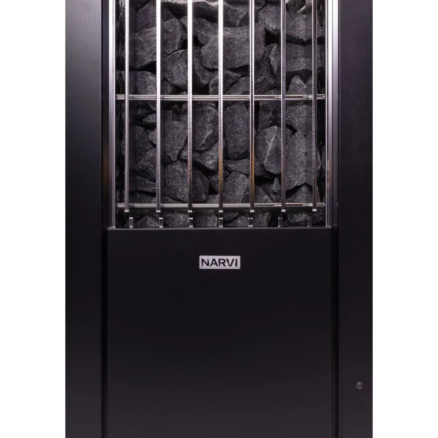 Sähkökiuas Narvi Combi 9.0kW 8-12m³ erillinen ohjaus musta