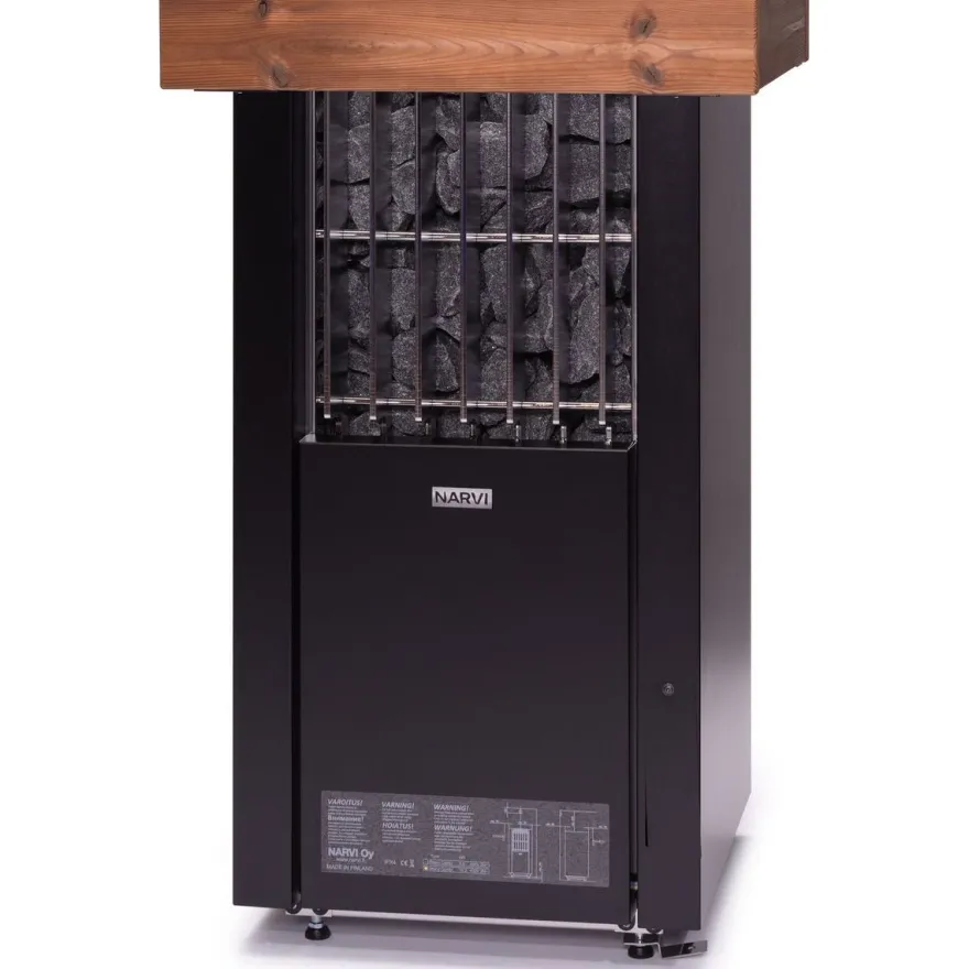 Sähkökiuas Narvi Combi 9.0kW 8-12m³ erillinen ohjaus musta