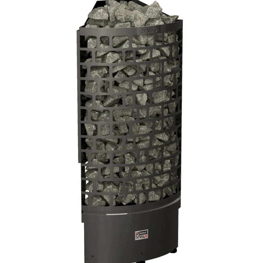 Sähkökiuas SAWO Aries Corner Black NS, 6kW, 5-8m³, erillinen ohjaus