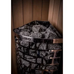 Sähkökiuas SAWO Aries Corner, 6kW, 5-9m³, kiinteä ohjauskeskus